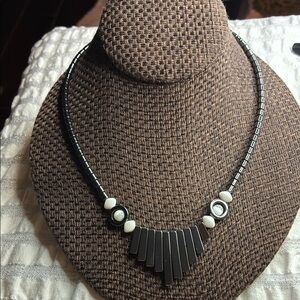 Elegant Black and White Necklace